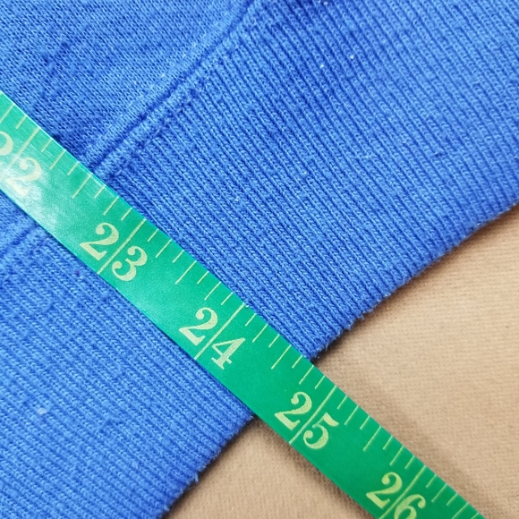 VTG 90's 00's Lee Cute Large Candles Florals Design Blue Crewneck Sweatshirt - Picture 7 of 7